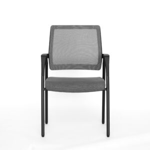 Mesh Back Stacking Arm Chairs, Guest Reception Chairs, Ergonomic Office Chair with Armrests