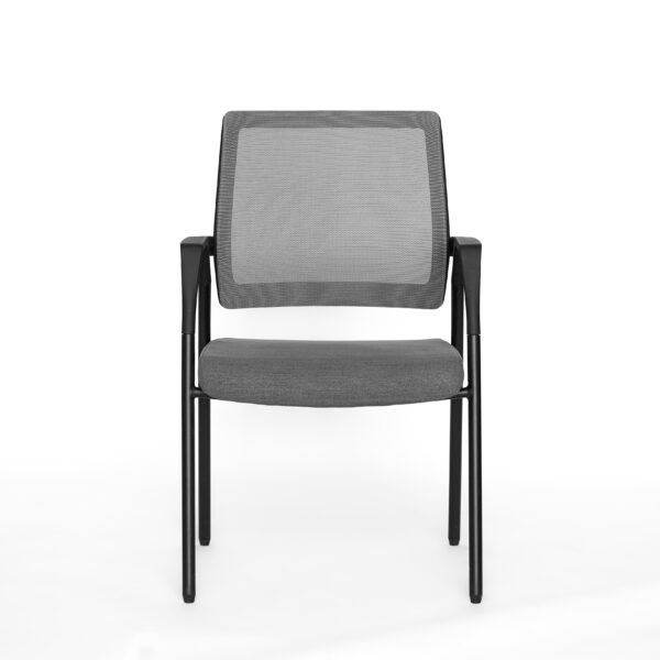 Mesh Back Stacking Arm Chairs, Guest Reception Chairs, Ergonomic Office Chair with Armrests