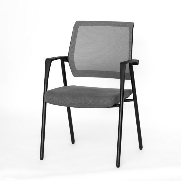 ⁦Mesh Back Stacking Arm Chairs, Guest Reception Chairs, Ergonomic Office Chair with Armrests⁩ - الصورة ⁦2⁩