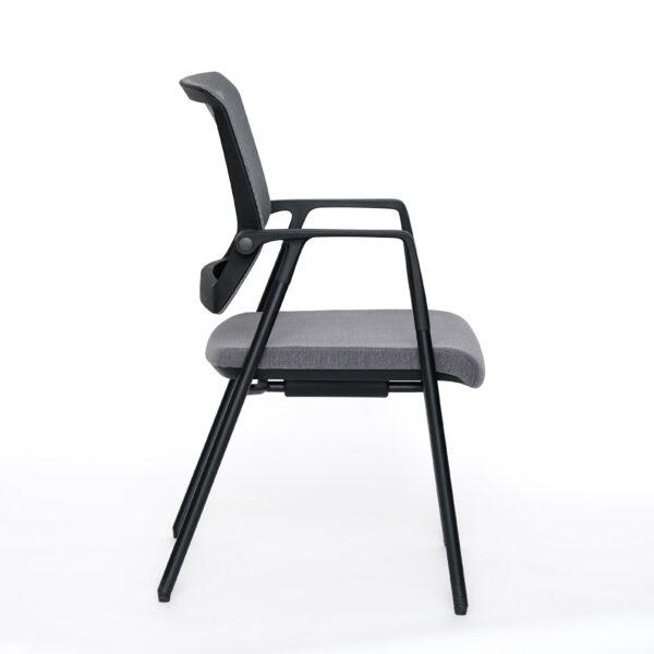 ⁦Mesh Back Stacking Arm Chairs, Guest Reception Chairs, Ergonomic Office Chair with Armrests⁩ - الصورة ⁦3⁩