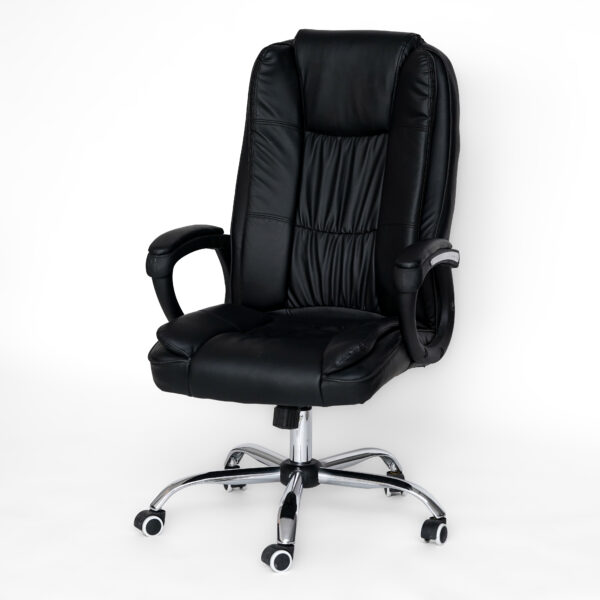 ⁦Delta Chairs Chandler PU Comfort Back Office Chair-Black⁩ - الصورة ⁦2⁩