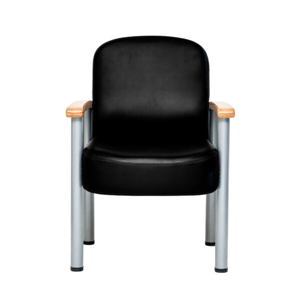 Modern Fixed Arms Office Chair-Black