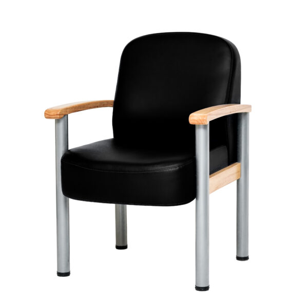 ⁦Modern Fixed Arms Office Chair-Black⁩ - الصورة ⁦3⁩