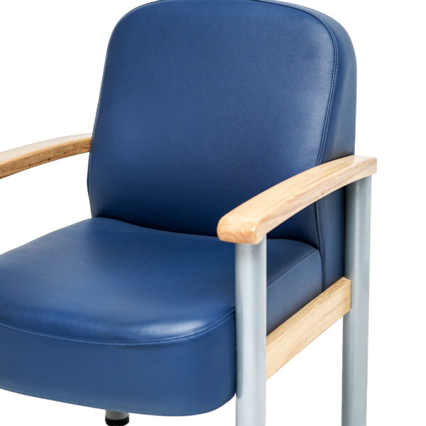 ⁦Modern Fixed Arms Office Chair-blue⁩ - الصورة ⁦2⁩
