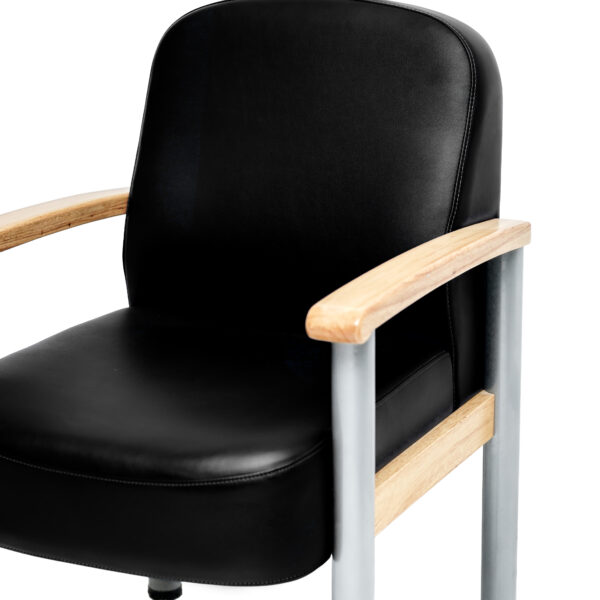 ⁦Modern Fixed Arms Office Chair-Black⁩ - الصورة ⁦2⁩
