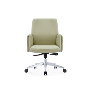 كرسي مكتب جلد بيج