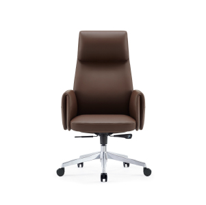 كرسي مكتبي جلد بني